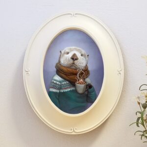 "Wallace" Oval Framed Giclee