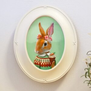 "Ester" Oval Framed Giclee
