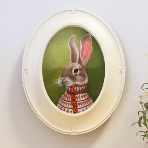 "Homer" Oval Framed Giclee