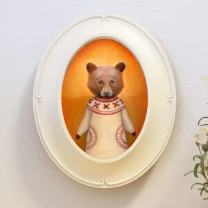 "Abigail" Oval Framed Giclee