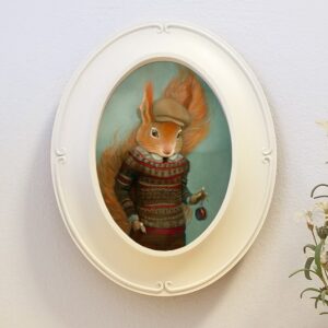 "Tobias" Oval Framed Giclee