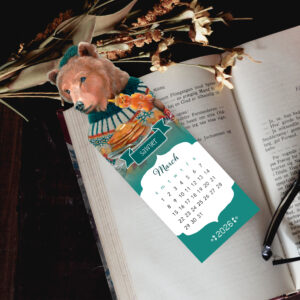 Sawyer Bookmark Calendar - March 2026